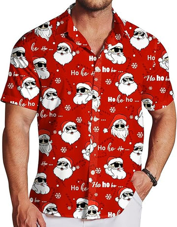 2025 Christmas Santa with Sunglasses Hawaiian Shirt – Moonbestprint
