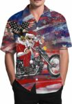 2025 Christmas Playful Santa on Motorcycle Hawaiian Shirt – Moonbestprint