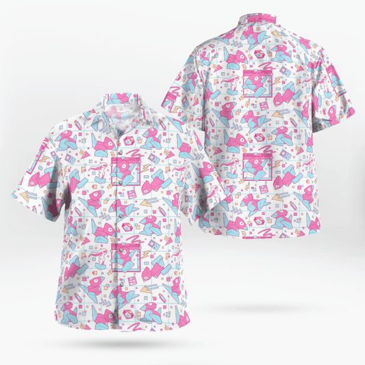 Porygon Pokemon Hawaiian Shirt - Moonbestprint