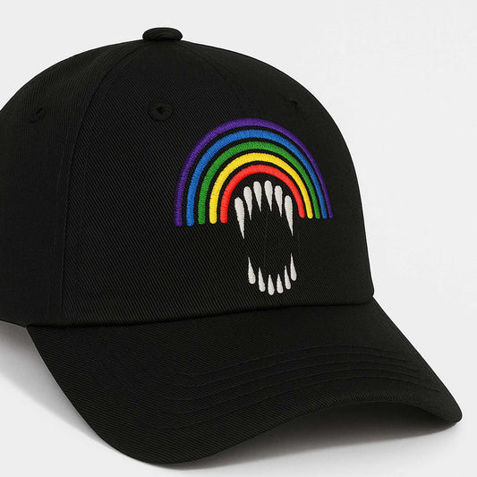 Rainbow Gay Vampire Teeth Hat -Moonbestprint