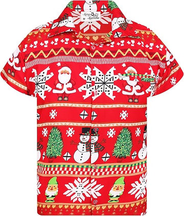 2025 Christmas Traditional Holiday Theme Hawaiian Shirt Red – Moonbestprint