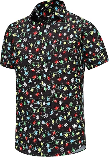 2025 Christmas Tree Light String Holiday Hawaiian Shirt – Moonbestprint