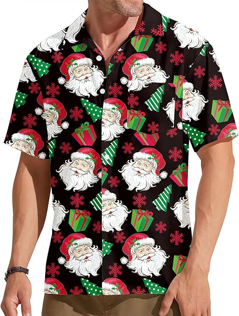 2025 Christmas Festive Holiday Hawaiian Shirt – Moonbestprint