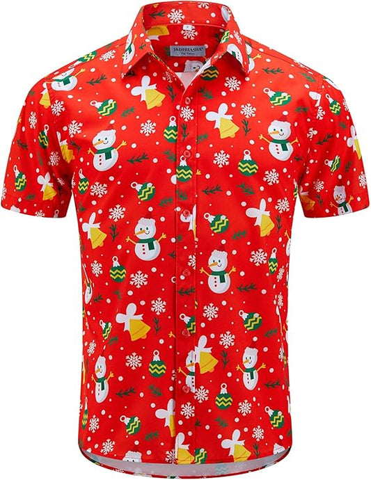 2026 Santa Hawaiian Shirt – Fun Christmas Vacation Button Down - Moonbestprint
