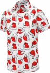 2025 Christmas Simple White Santa Hat Hawaiian Shirt – Moonbestprint