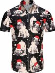 2025 Christmas Tropical Dog in Santa Hat Hawaiian Shirt – Moonbestprint