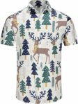 2025 Christmas Merry Reindeer in Pine Forest Hawaiian Shirt – Moonbestprint