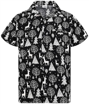 2025 Christmas Santa Tree and Reindeer Hawaiian Shirt – Moonbestprint