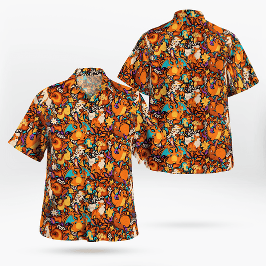 Tropical Fire Pokemon Hawaiian Shirt - Moonbestprint