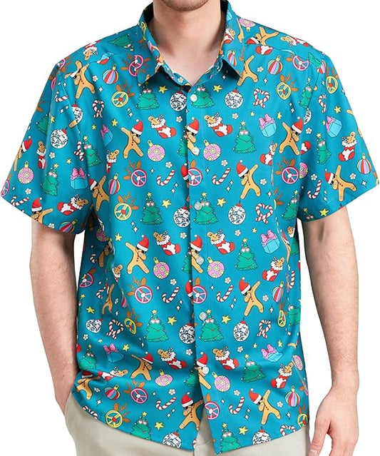 2026 Christmas Merry Gingerbread Man Hawaiian Shirt - Moonbestprint