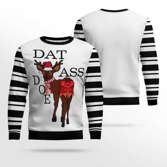 Dat Ass Doe Ugly Christmas Sweater Black – Moonbestprint