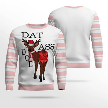 Dat Ass Doe Ugly Christmas Sweater Powder Pink – Moonbestprint
