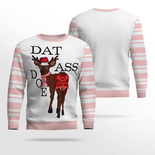 Dat Ass Doe Ugly Christmas Sweater Powder Pink – Moonbestprint
