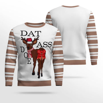 Dat Ass Doe Ugly Christmas Sweater Mocha Mousse – Moonbestprint