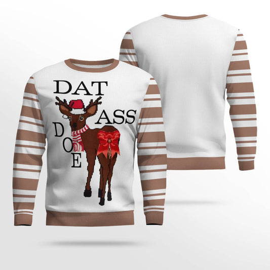 Dat Ass Doe Ugly Christmas Sweater Mocha Mousse – Moonbestprint