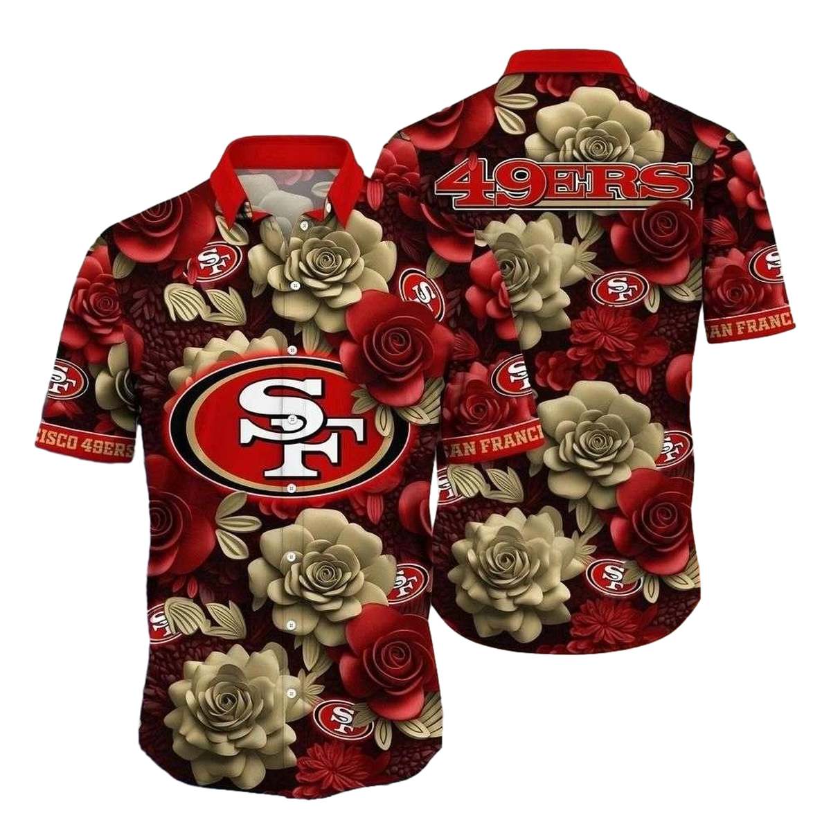 9Ers Burgundy Blooms Pride Hawaiian Shirt - Moonbestprint
