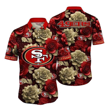 9Ers Burgundy Blooms Pride Hawaiian Shirt - Moonbestprint