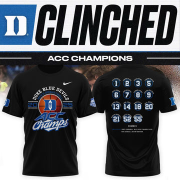 2025 Duke Blue Devils ACC CHAMPS Limited Edition Shirt | QE23 Moonbestprint