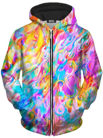 Blissful Drip Unisex Zip-Up Hoodie -Moonbestprint