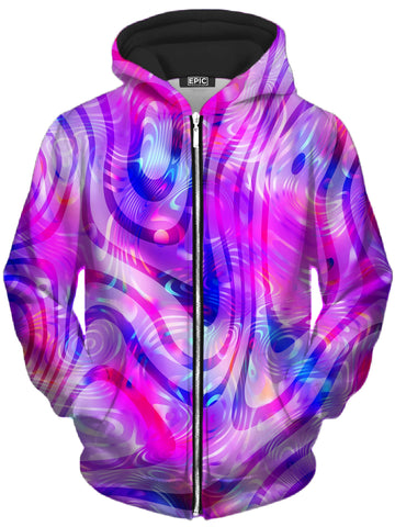 Dilated Unisex Zip-Up Hoodie -Moonbestprint