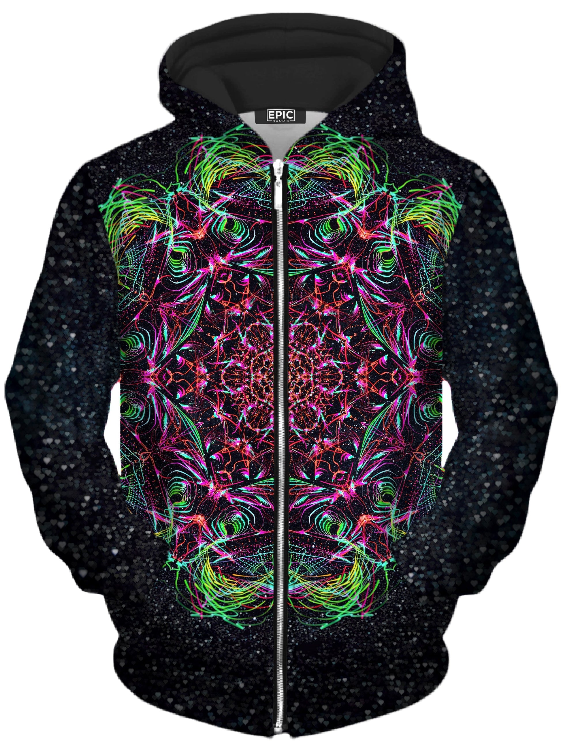 Galactic Portal Unisex Zip-Up Hoodie -Moonbestprint