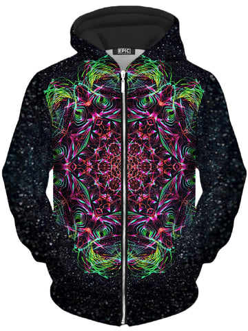 Galactic Portal Unisex Zip-Up Hoodie -Moonbestprint