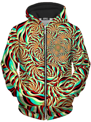 Horizon Trippy Unisex Zip-Up Hoodie -Moonbestprint