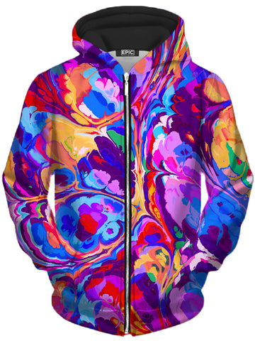 Overflow Unisex Zip-Up Hoodie -Moonbestprint