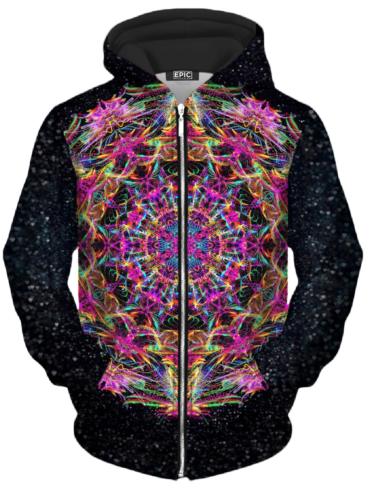 Pastel Warp Unisex Zip-Up Hoodie -Moonbestprint