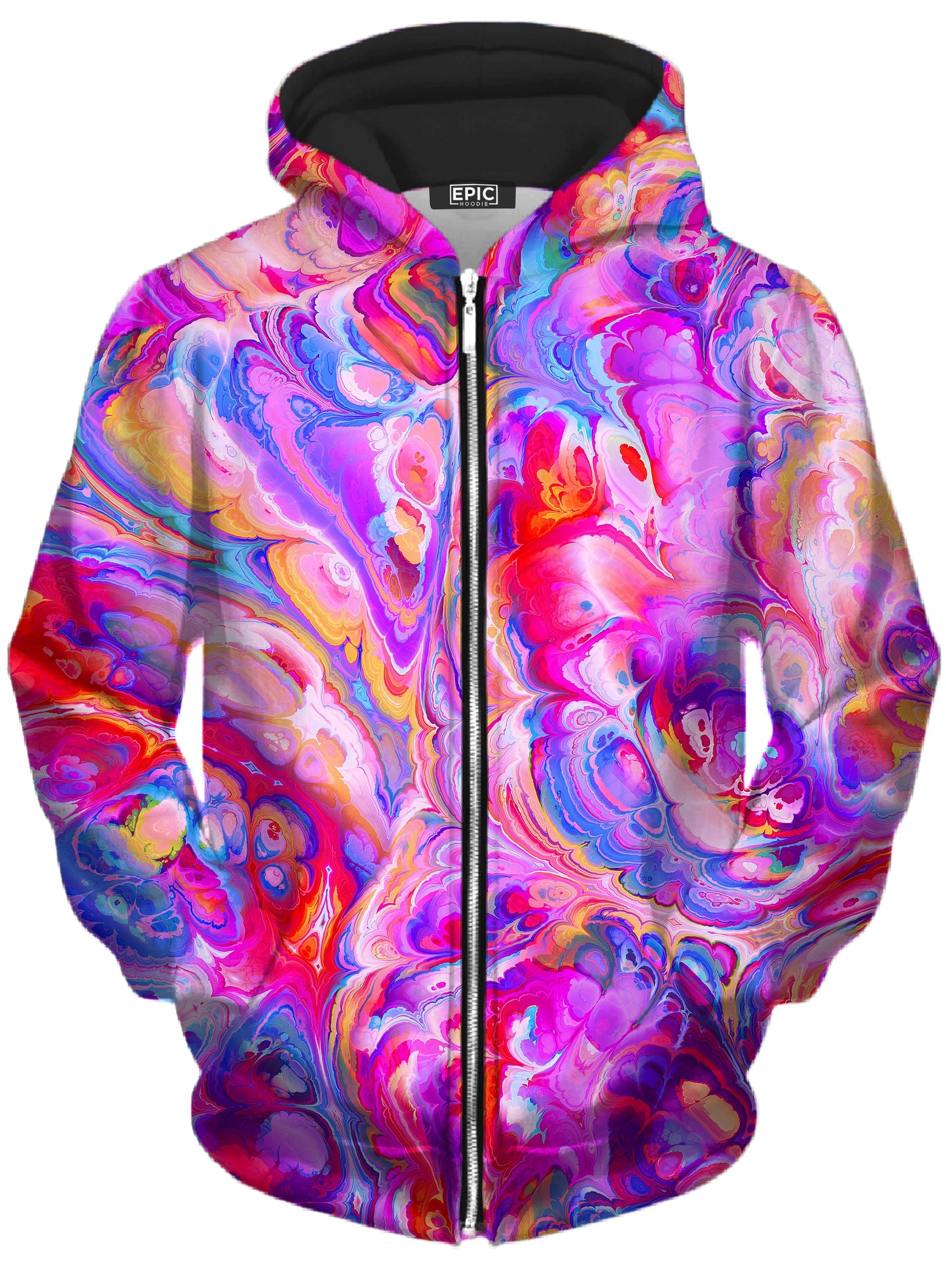 Plasma Flow Unisex Zip-Up Hoodie -Moonbestprint