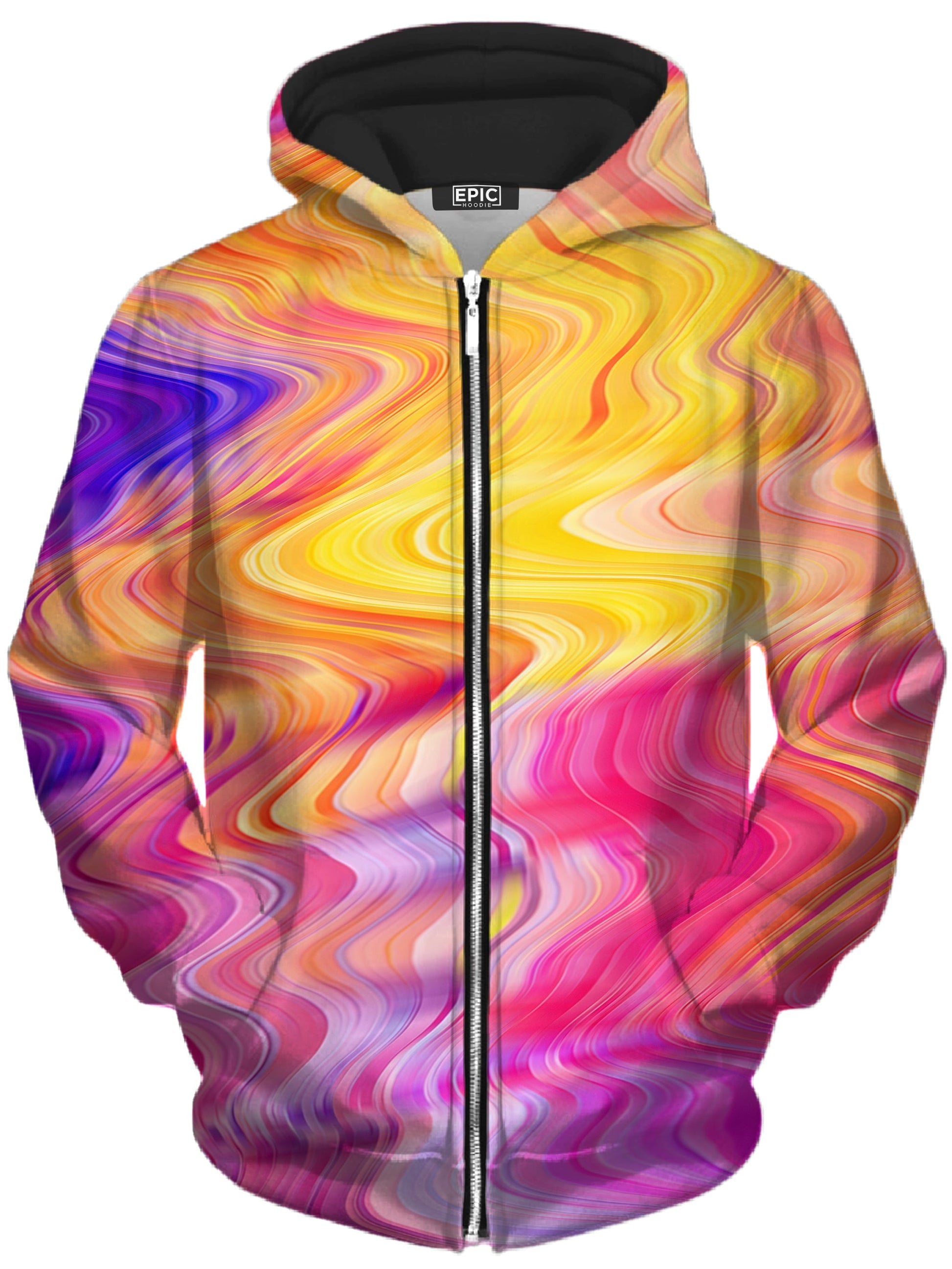 Psychedelic Aftershock Unisex Zip-Up Hoodie -Moonbestprint