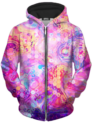 Purple Mirage Unisex Zip-Up Hoodie -Moonbestprint