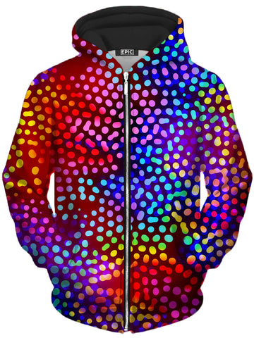 Solar Dots Unisex Zip-Up Hoodie -Moonbestprint
