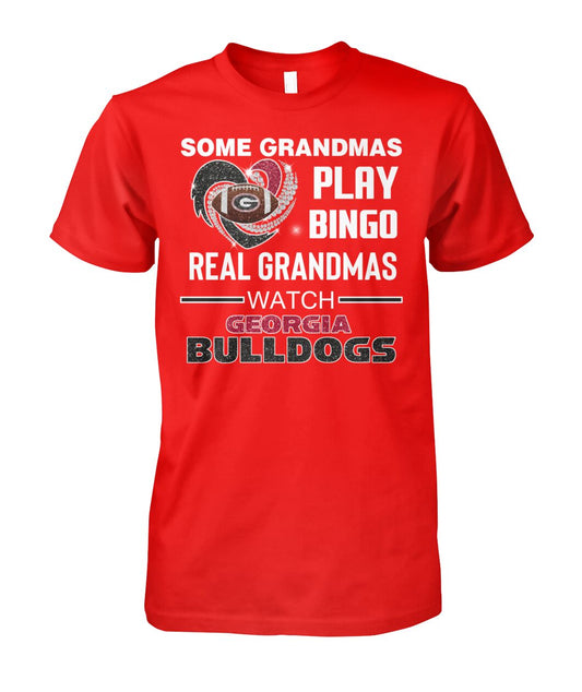 Georgia Bulldogs Fan Grandma Tee | Some Grandmas Play Bingo Shirt | XU19 Moonbestprint