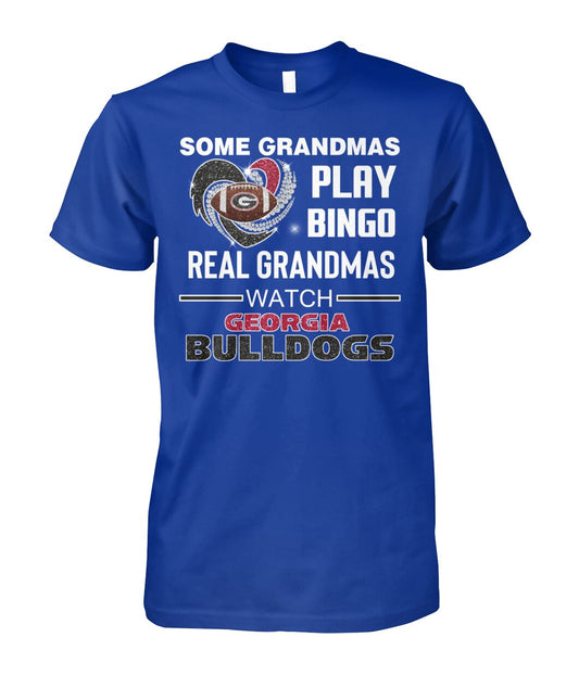 Bulldogs Grandma Football Shirt | Real Grandmas Watch UGA Tee | PD82 Moonbestprint
