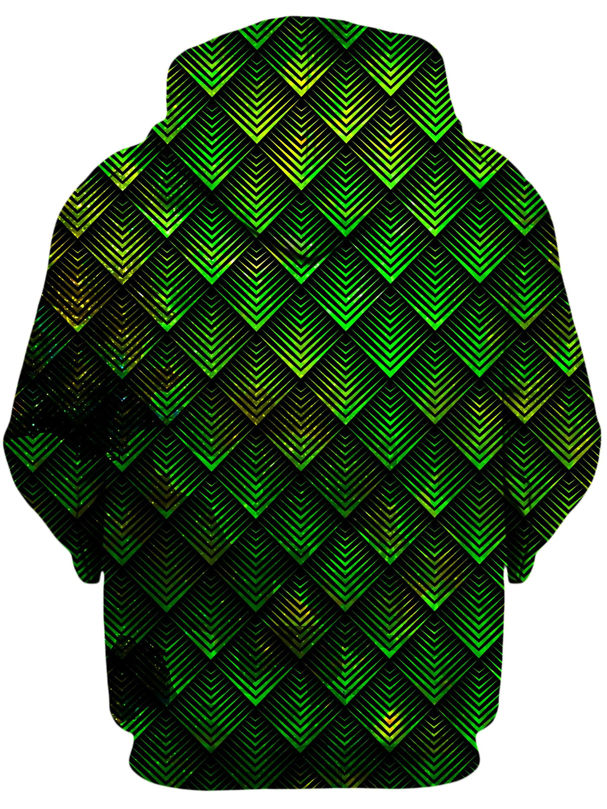Galactic Dragon Scale Green Unisex Hoodie -Moonbestprint