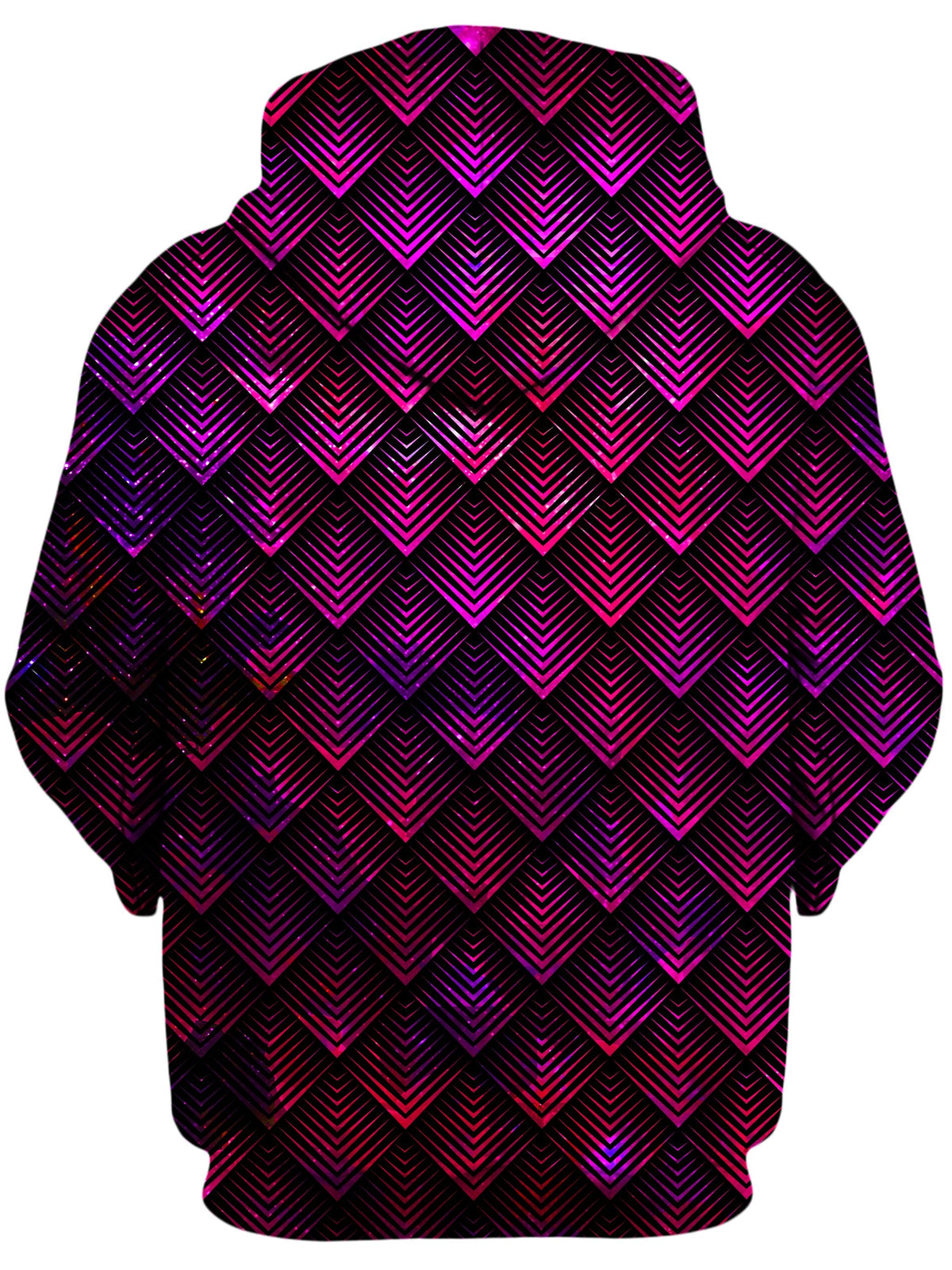 Galactic Dragon Scale Pink Unisex Zip-Up Hoodie -Moonbestprint