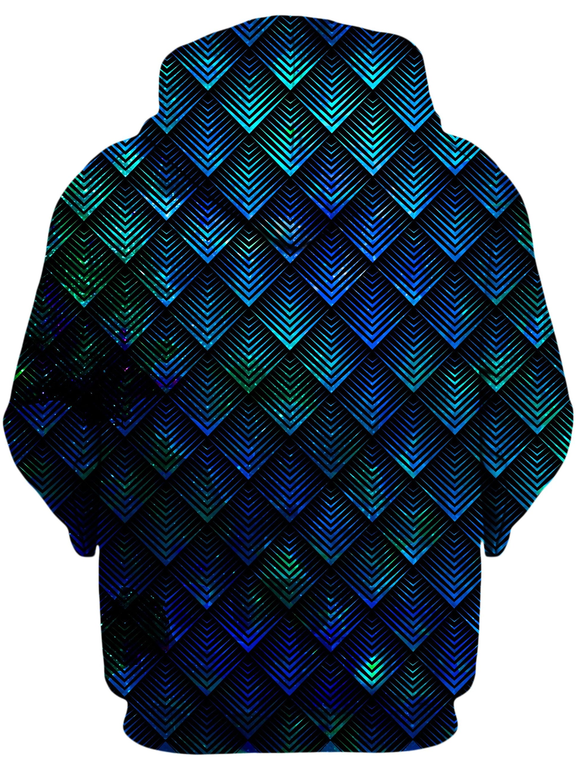 Galactic Dragon Scale Teal Unisex Hoodie -Moonbestprint