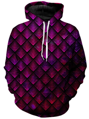 Galactic Dragon Scale Pink Unisex Hoodie -Moonbestprint
