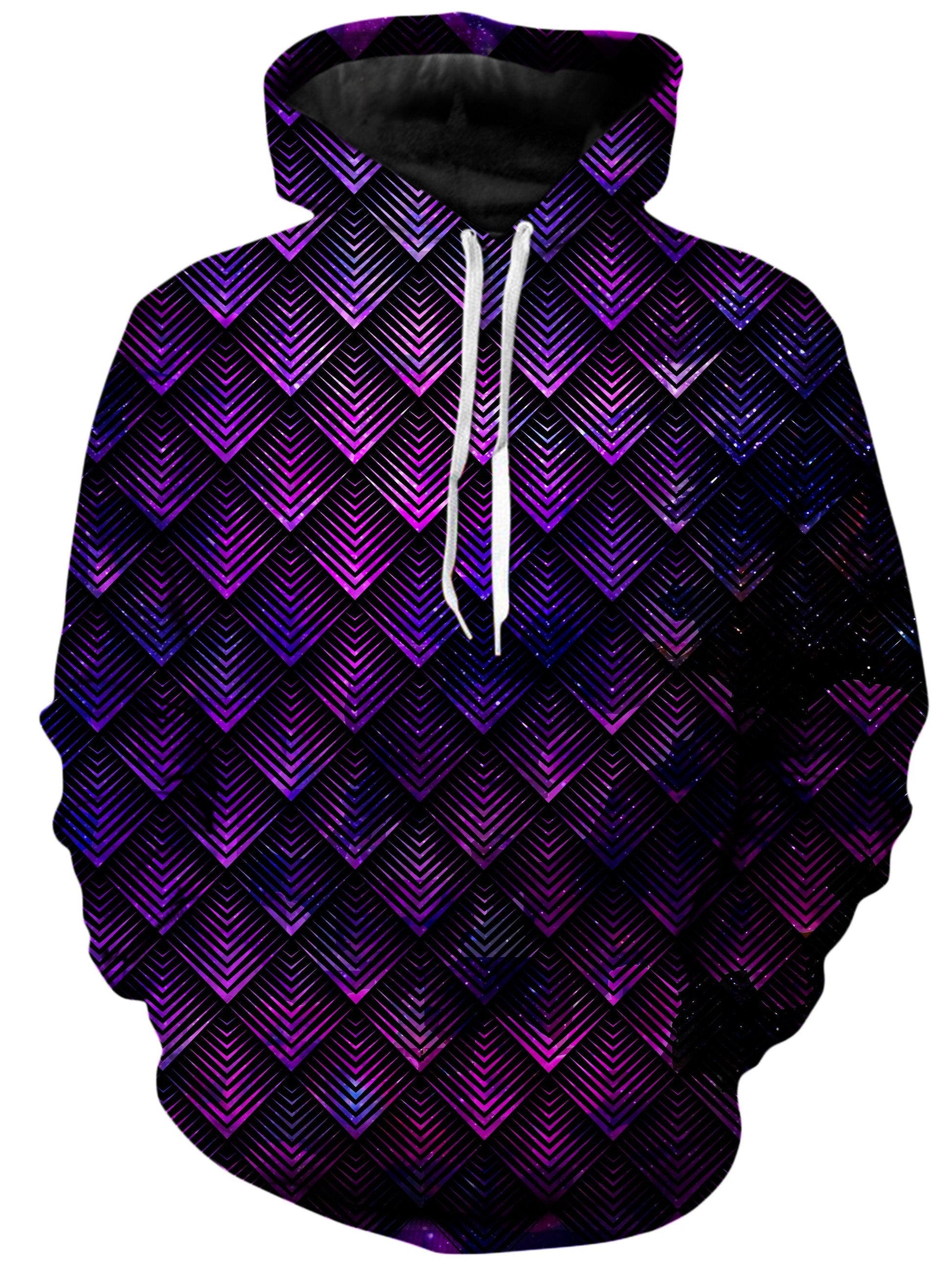 Galactic Dragon Scale Purple Unisex Hoodie -Moonbestprint