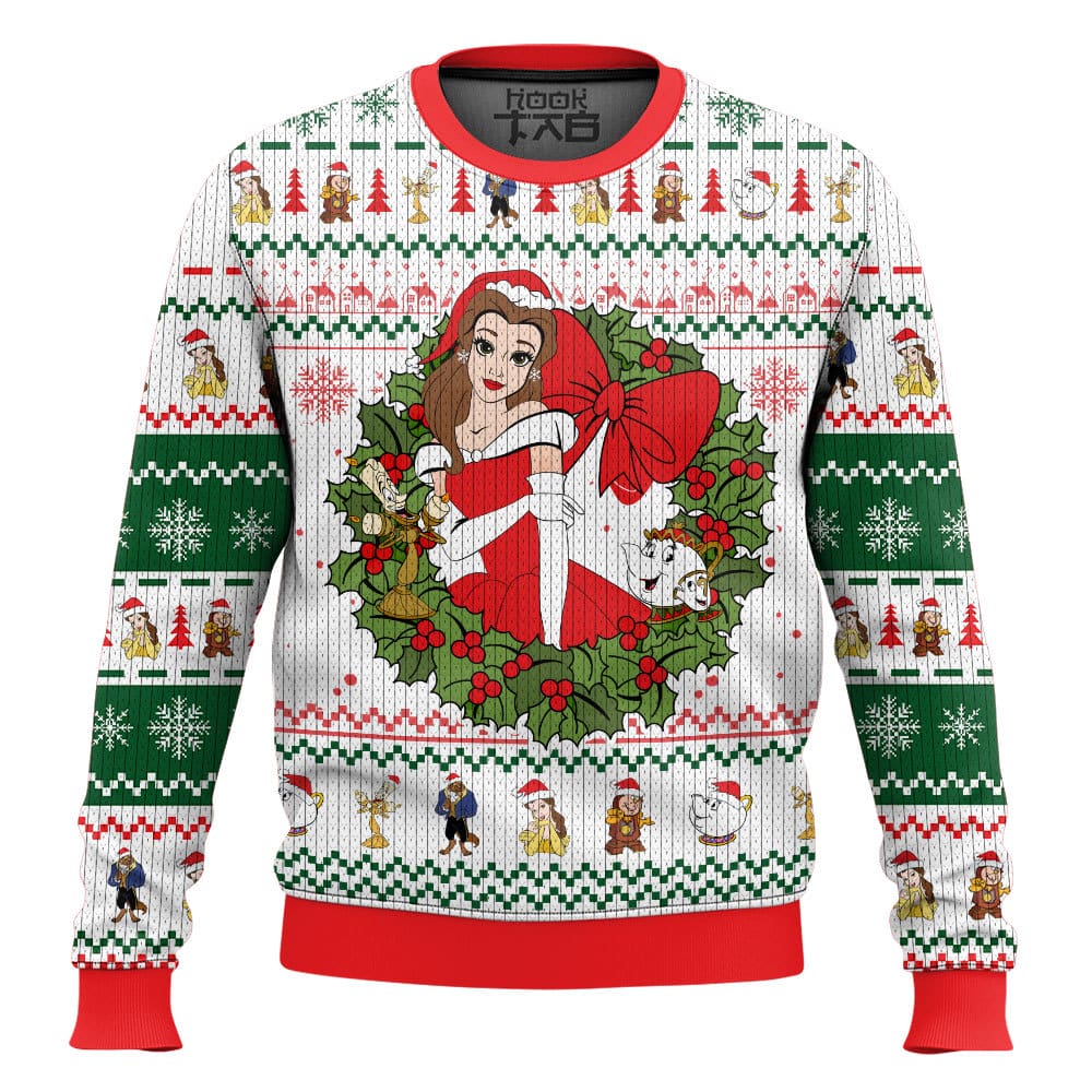 Bella Beauty and the Beast Disney Princess Christmas Ugly Sweater – Moonbestprint