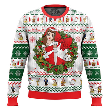 Bella Beauty and the Beast Disney Princess Christmas Ugly Sweater – Moonbestprint