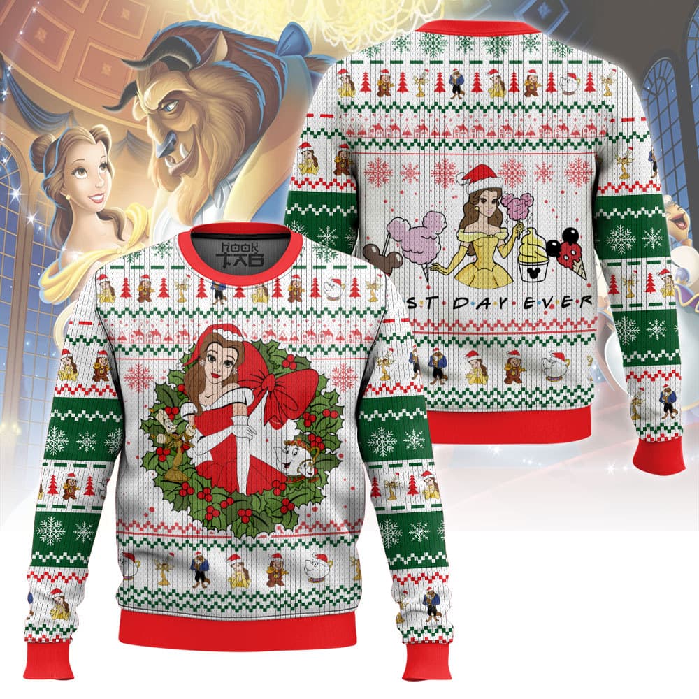 Bella Beauty and the Beast Disney Princess Christmas Ugly Sweater – Moonbestprint