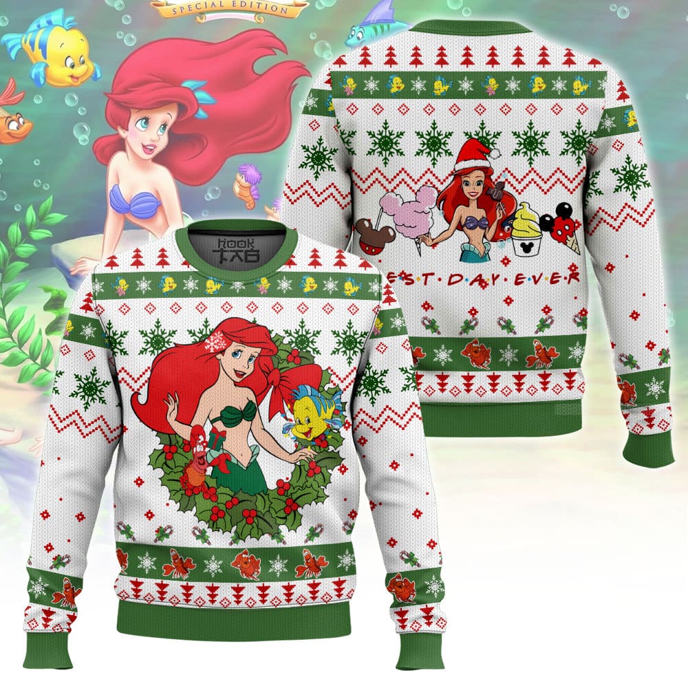 Ariel The little mermaid Disney Princess Christmas Ugly Sweater – Moonbestprint