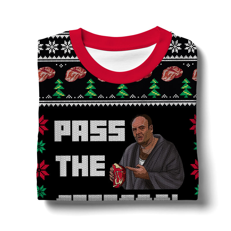 The Sopranos "Pass the gabagool" Christmas Ugly Sweater – Moonbestprint