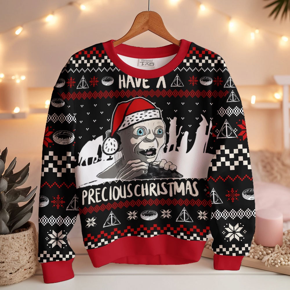 Gollum have a precious Christmas, Lord of the Ring Christmas Ugly Sweater – Moonbestprint