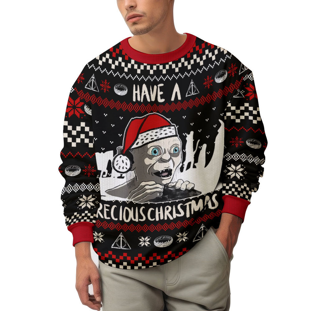 Gollum have a precious Christmas, Lord of the Ring Christmas Ugly Sweater – Moonbestprint