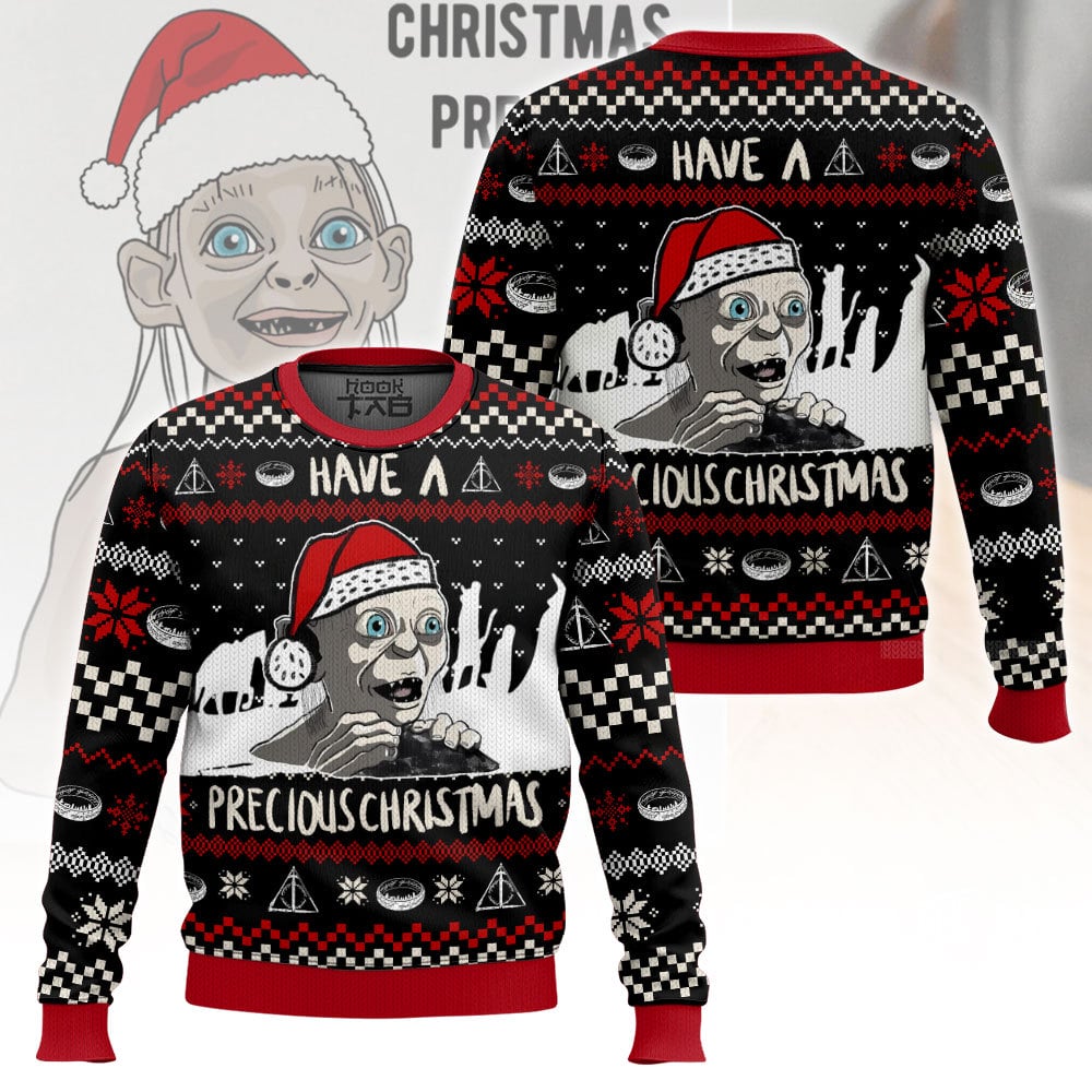 Gollum have a precious Christmas, Lord of the Ring Christmas Ugly Sweater – Moonbestprint