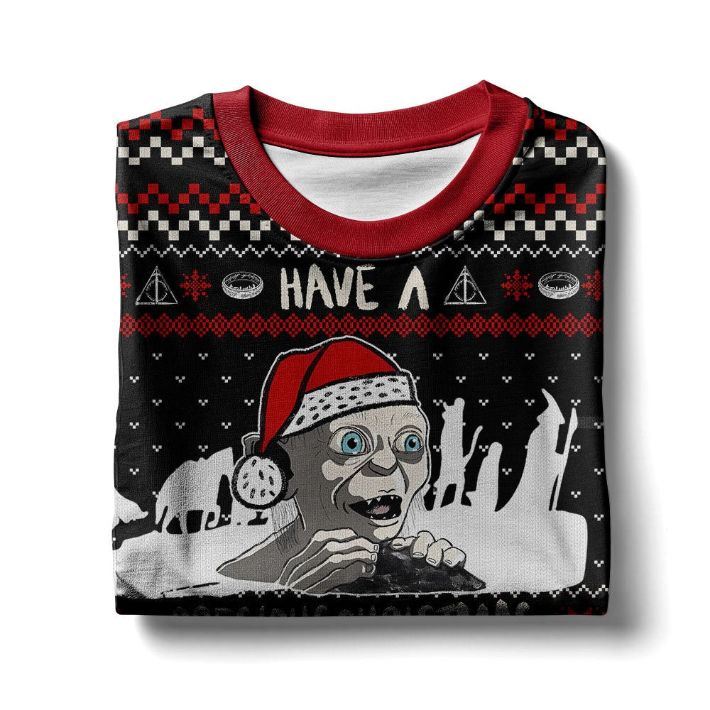Gollum have a precious Christmas, Lord of the Ring Christmas Ugly Sweater – Moonbestprint