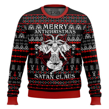 Satanic Merry Antichristmas - Satan Claus Ugly Sweater – Moonbestprint